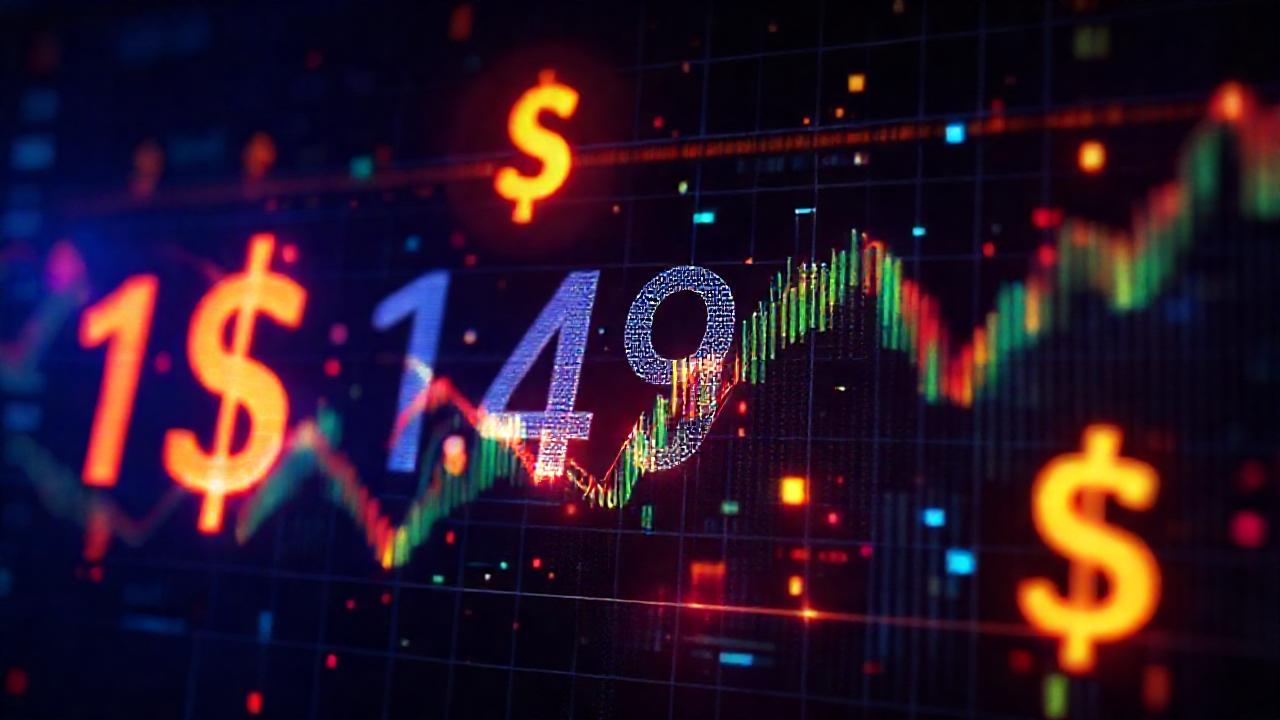 Gráficos financieros futuristas