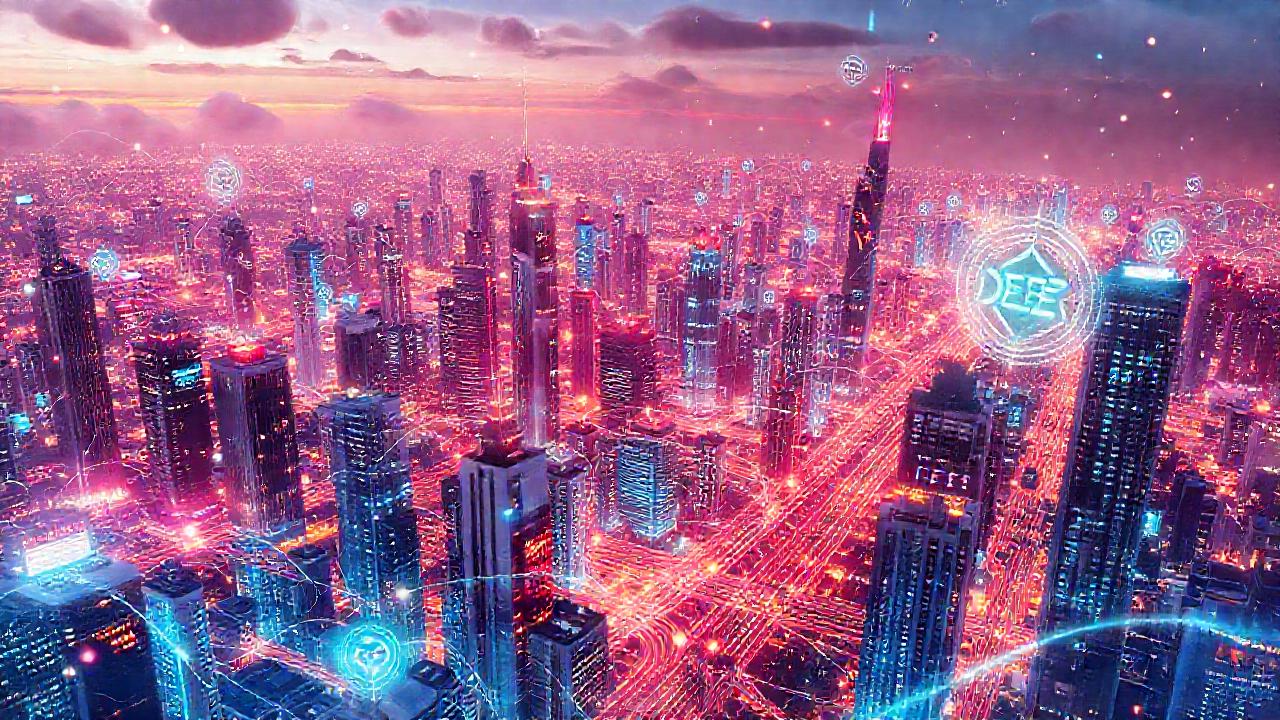 Ciudad futurista digital