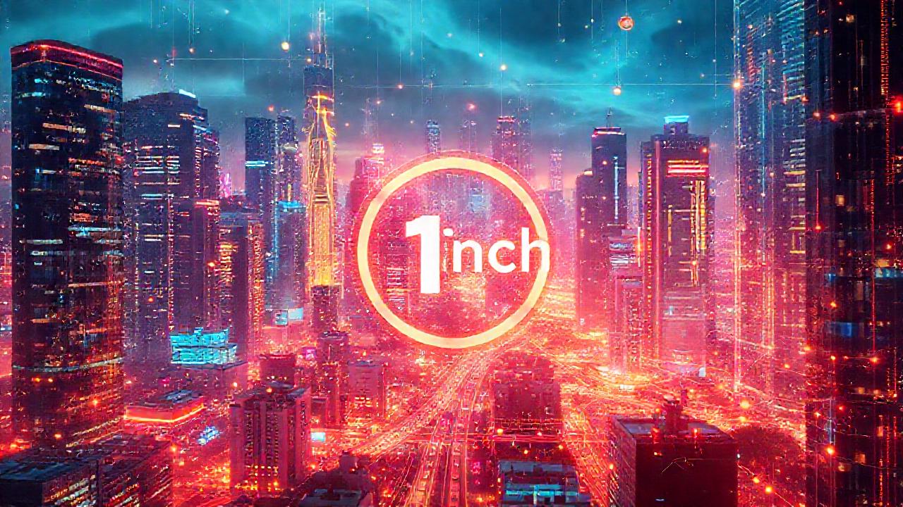 Ciudad futurista, DeFi brillante e innovadora
