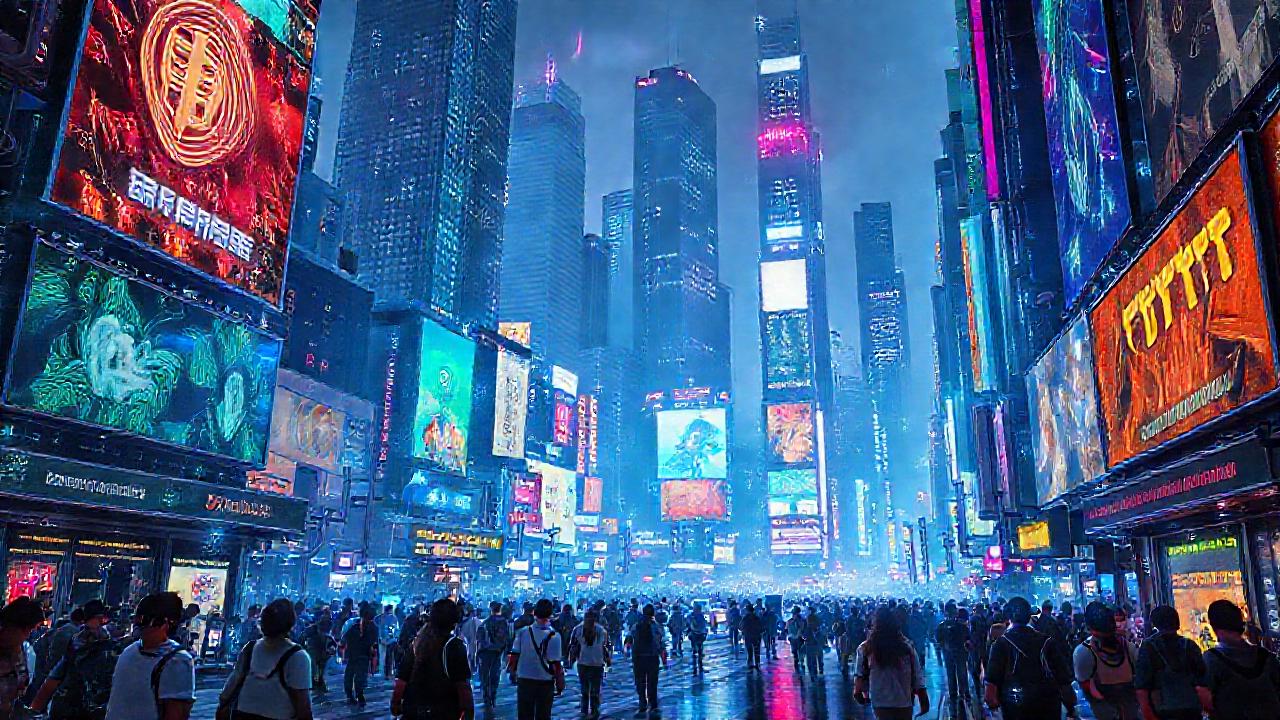 Ciudadfuturista cyberpunk