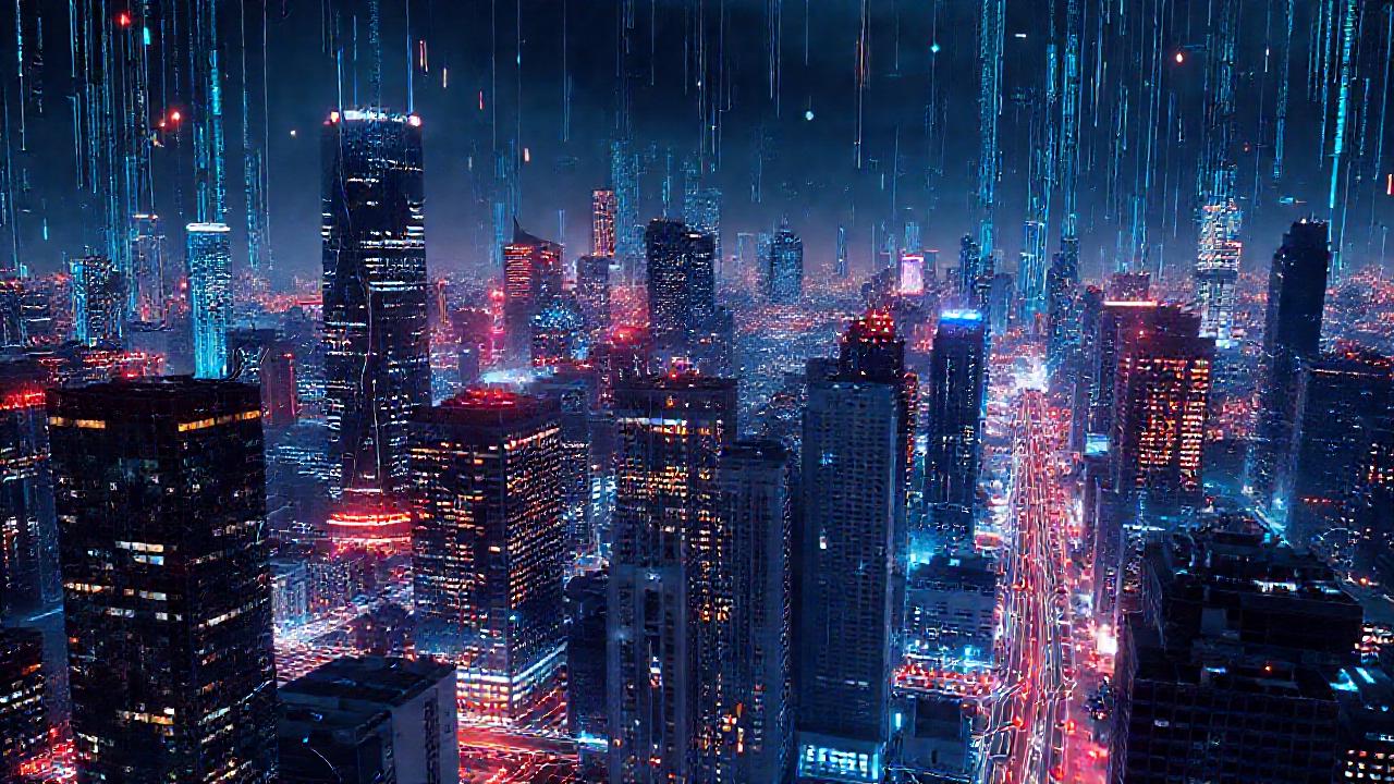 Ciudad futurista: blockchain, dinero y seriedad