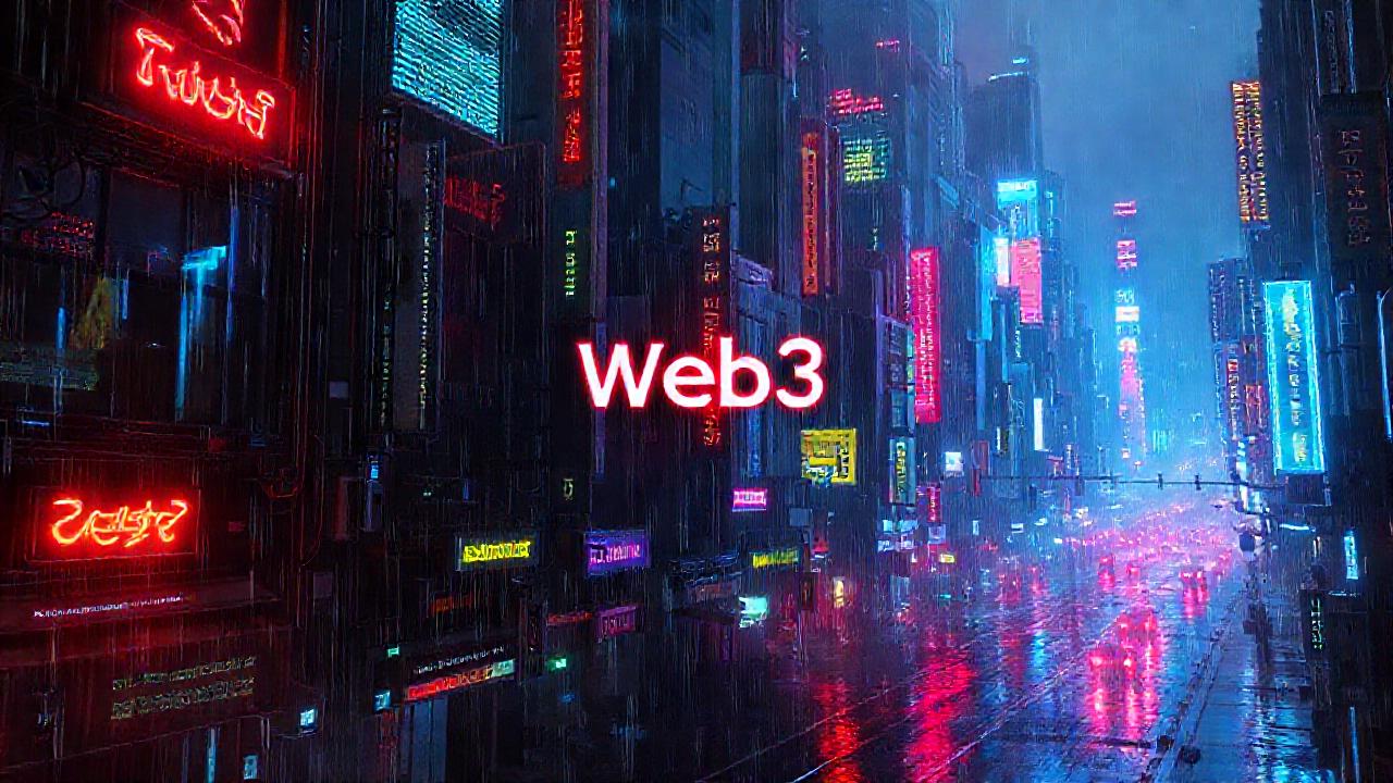 Ciudad cyberpunk digital y ominosa