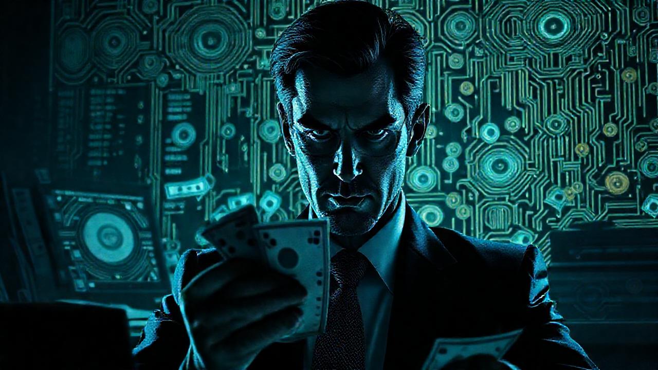 Un banquero sombrío de alta tecnología