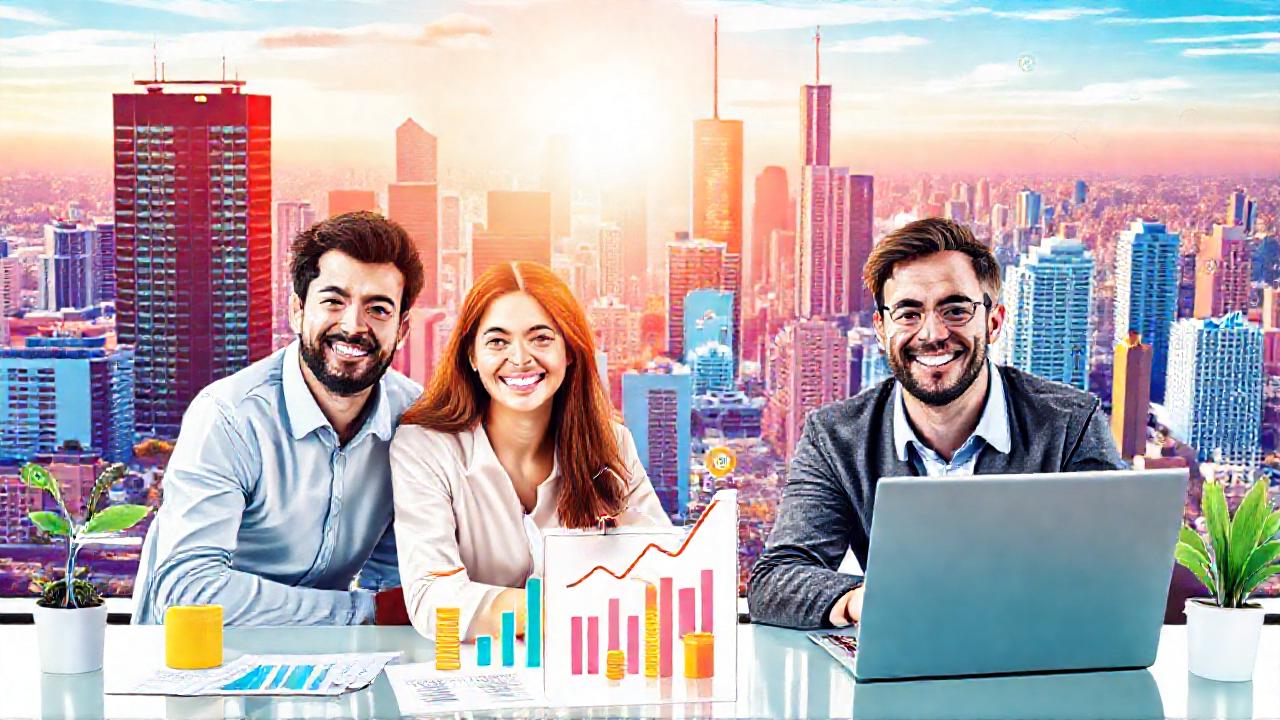 Una ciudad moderna ofrece oportunidades brillantes