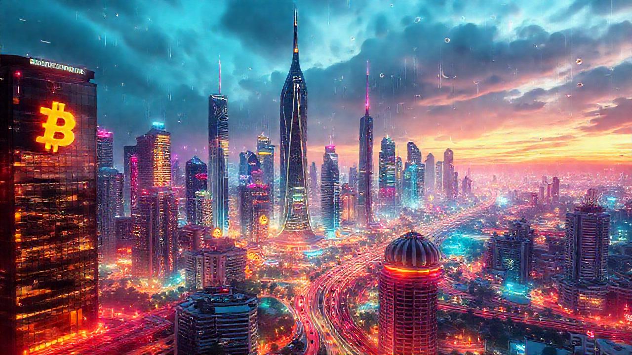 Ciudad futurista digital