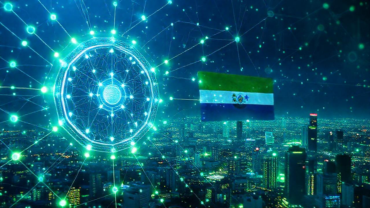 Blockchain futurista: datos complejos y brillantes