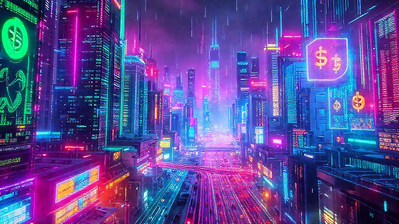 Ciudad futurista digital