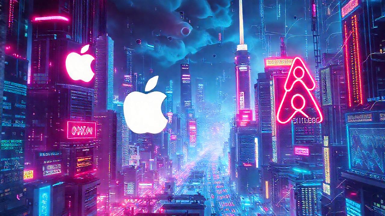 Ciudad futurista, tecnología y colores vibrantes