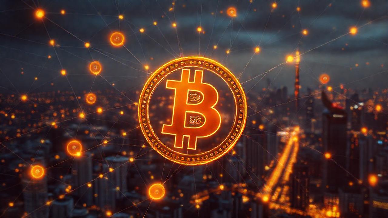 Bitcoin: red brillante y futurista