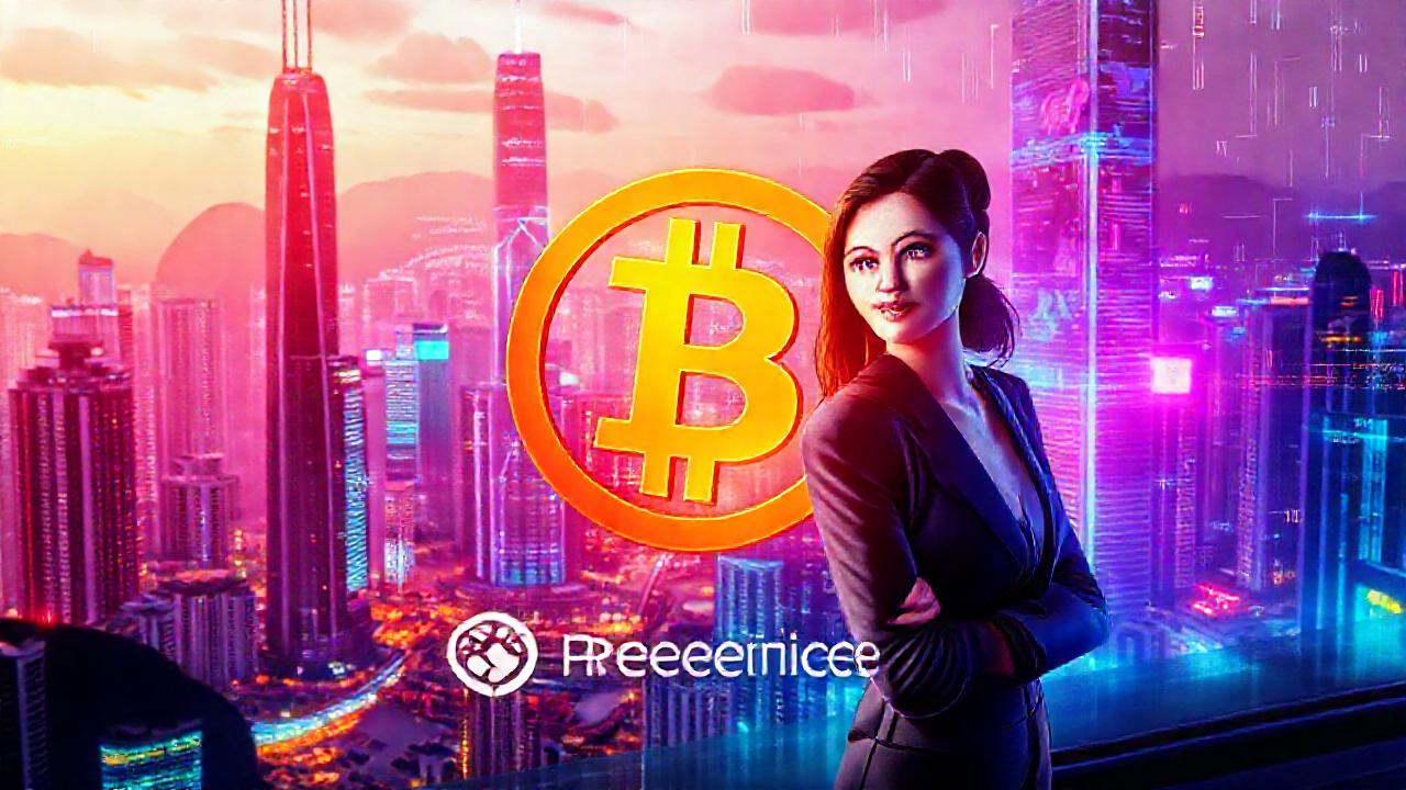 Hong Kong futurista, datos digitales, confianza