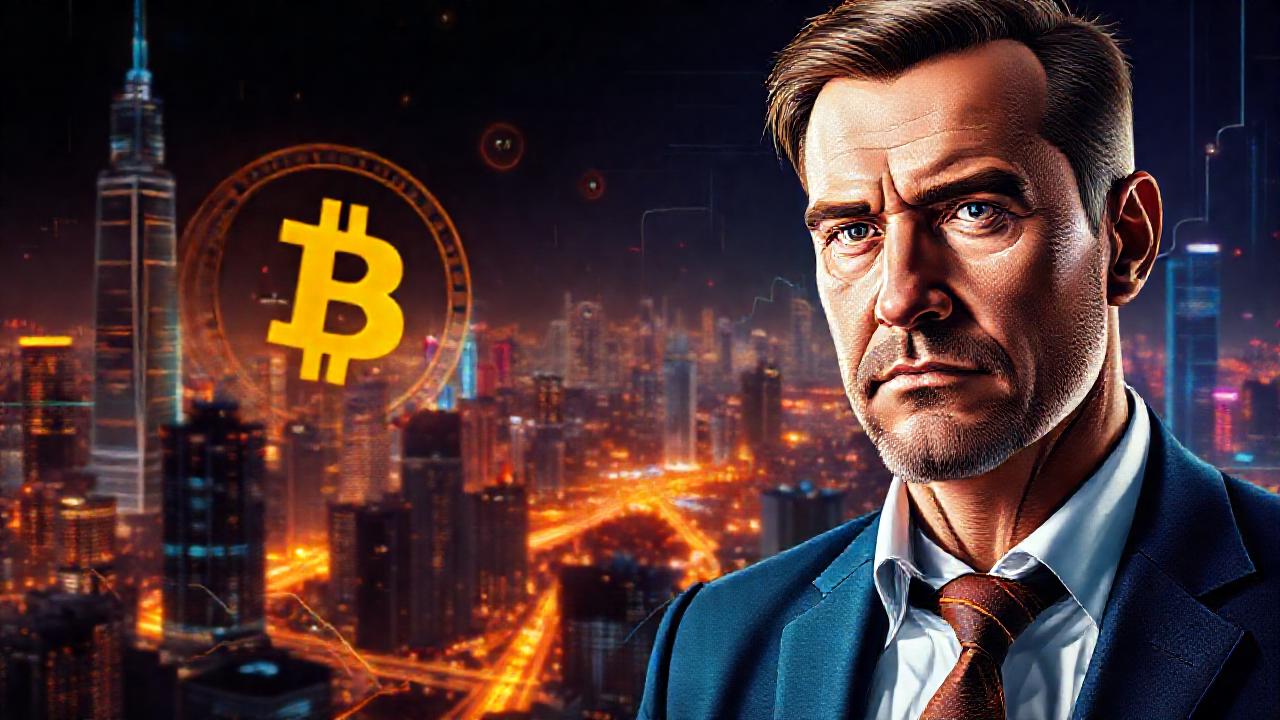 Ciudad futurista con cripto y datos