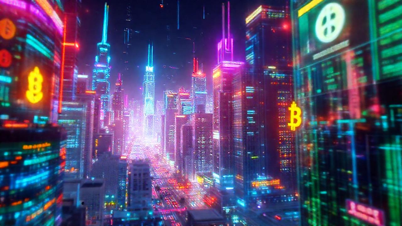 Ciudad futurista digital