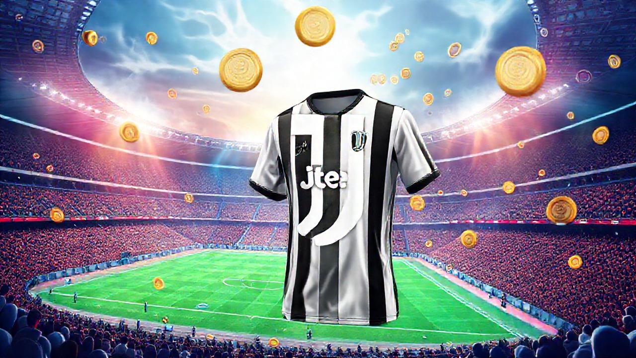Arte digital de fútbol y cripto