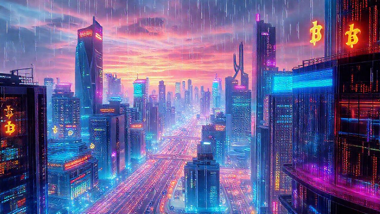 Ciudad futurista digital