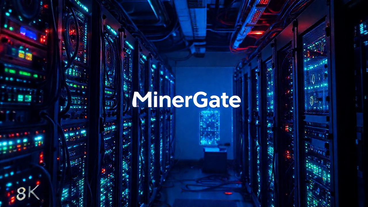 Minería de criptomonedas en laboratorio futurista