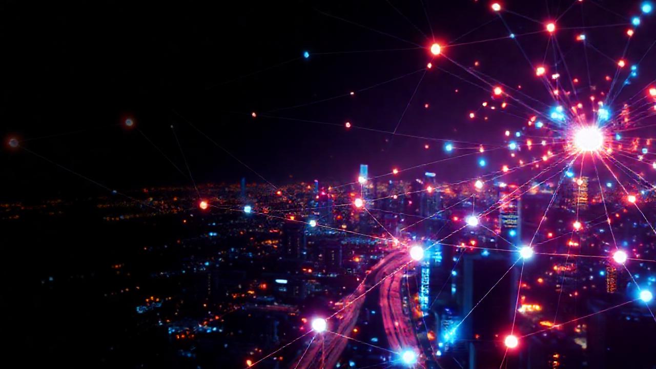 Redes digitales vibrantes iluminan el futuro