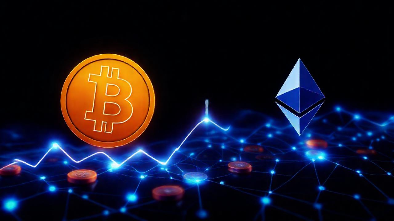 Criptomonedas digitales suben en diseño futurista