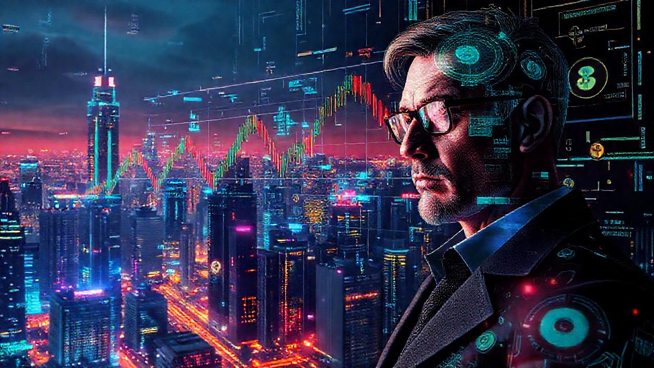 Ciudad futurista de inversión digital