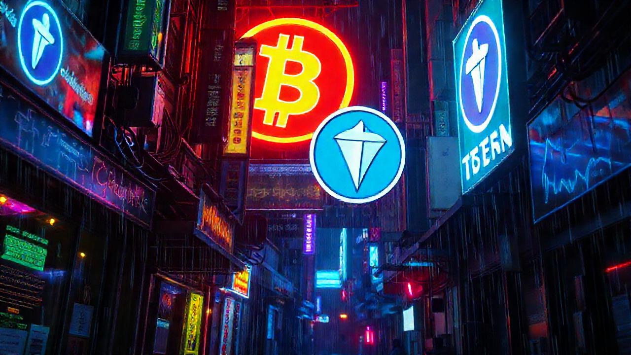 Ciudad cyberpunk digitalmente caótica y vibrante
