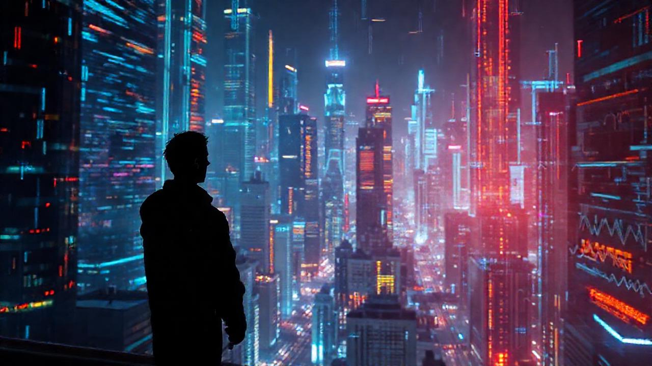 Ciudad futurista digital