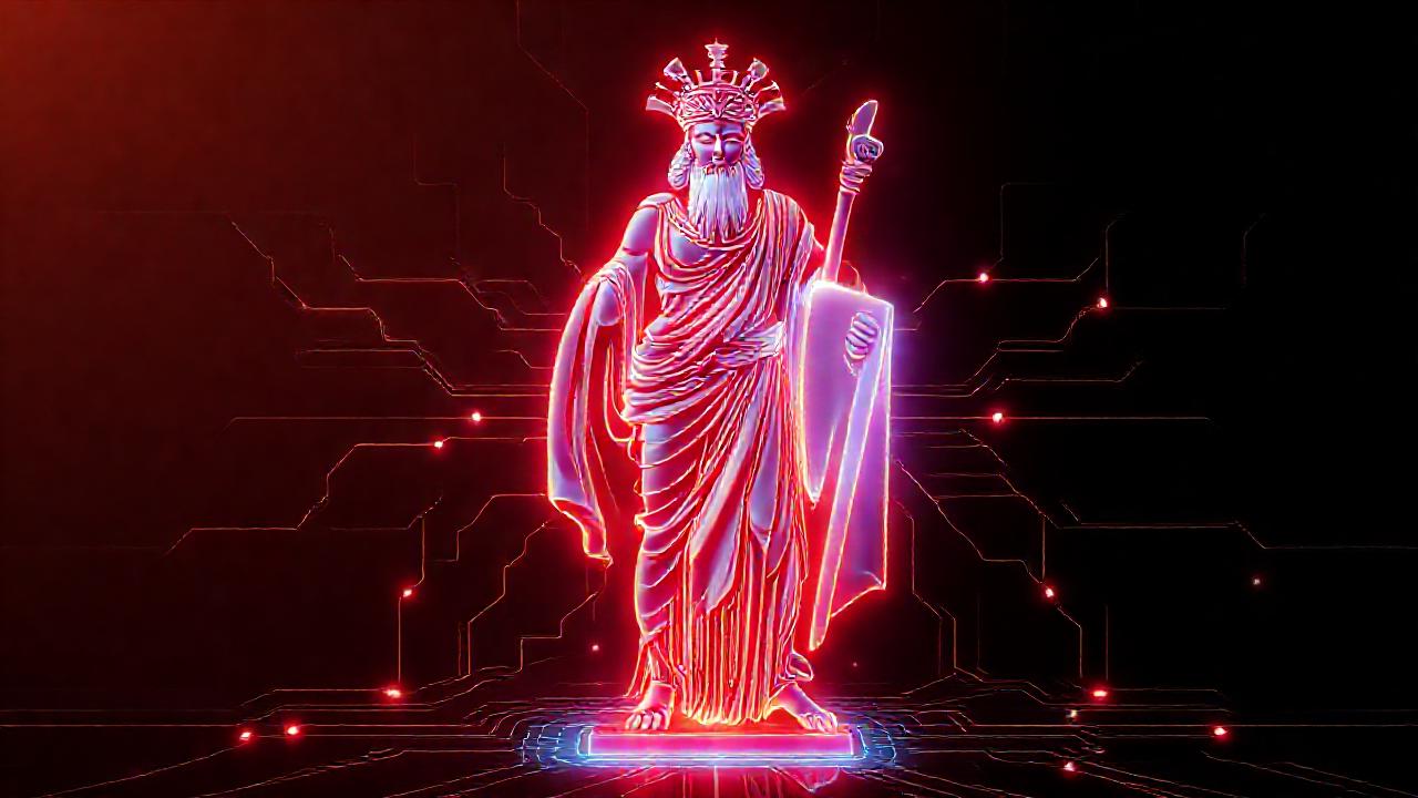 Dios griego digital: diseño elegante y seguro